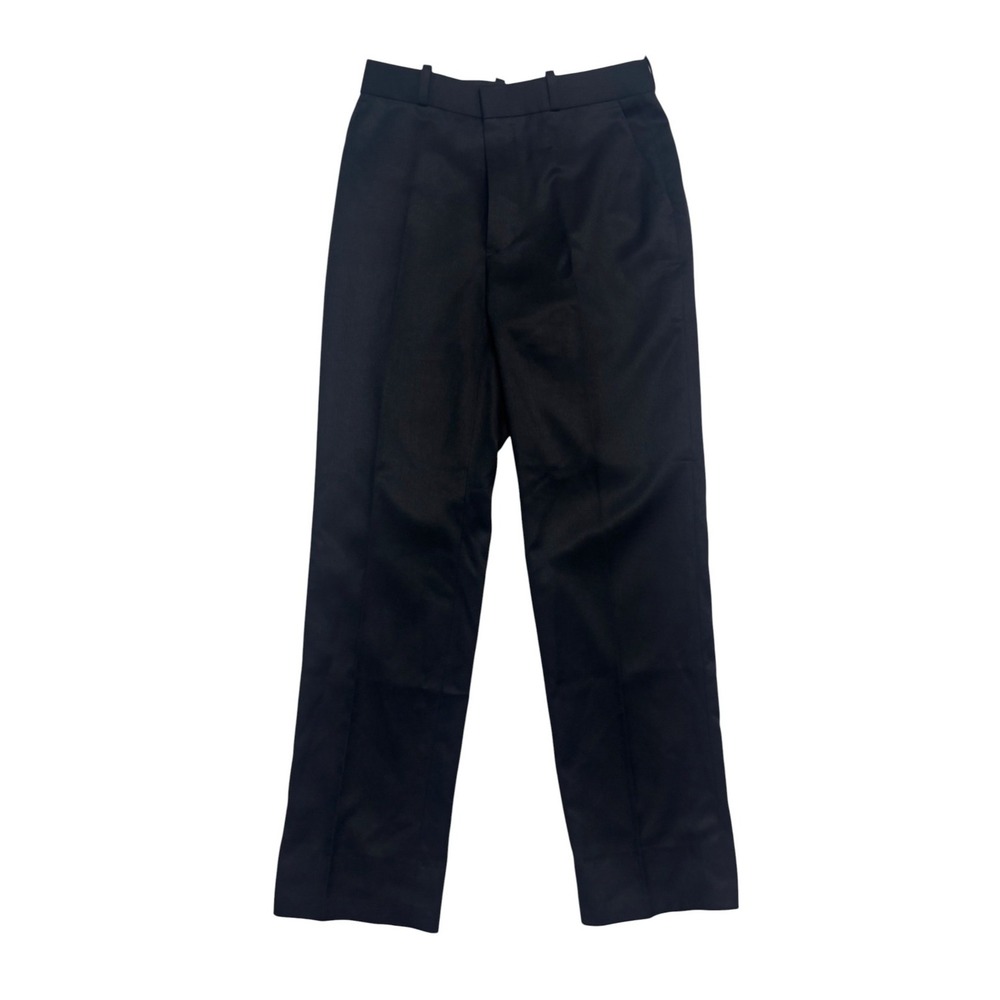 Bespoke 30x29 Black Custom Tailored Dress Pants High Rise Flat Front Mens